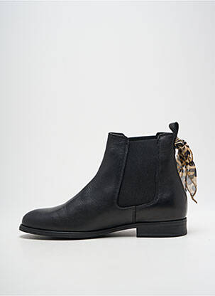 Botine/ghete material neted toc plat până la 3 cm negru GOODSTEP femeie