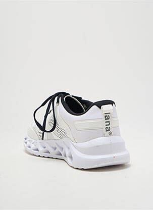 Adidași vârf rotund toc de 4 la 6 cm alb JANA femeie