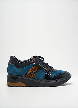 Adidași nubuc toc de 4 la 6 cm albastru MEPHISTO femeie