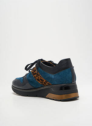 Adidași nubuc toc de 4 la 6 cm albastru MEPHISTO femeie