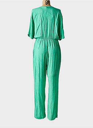 Salopetă-pantalon mâneci scurte mâneci scurte verde LAST QUEEN femeie