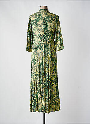 Rochie lungă mâneci lungi mâneci lungi verde GOA femeie