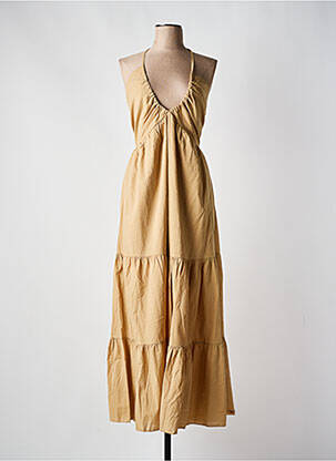 Rochie lungă maro JS MILLENIUM femeie