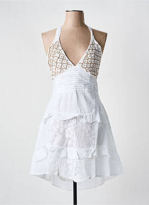 Rochie scurtă alb GIPSY QUEEN femeie