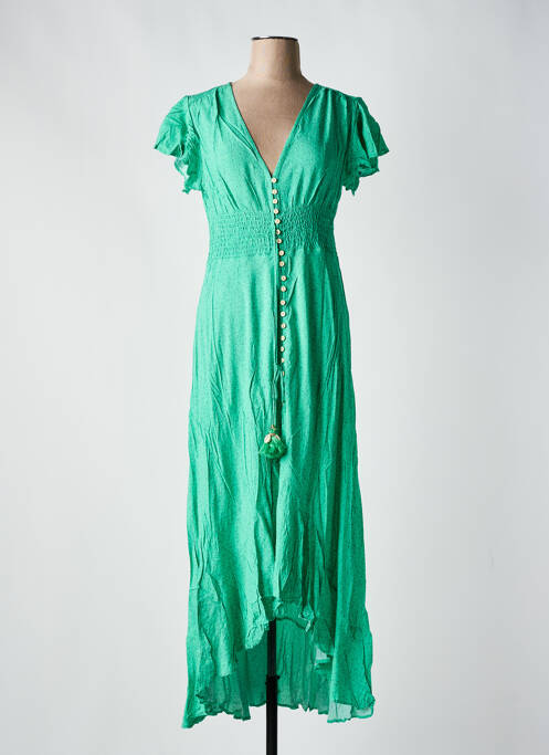 Rochie lungă verde LAST QUEEN femeie