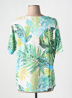 Tricou croială dreaptă mâneci scurte verde MCM femeie
