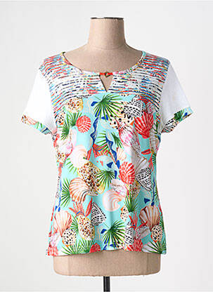 Tricou imprimeu fantezie mâneci scurte alb OLIVIER PHILIPS femeie