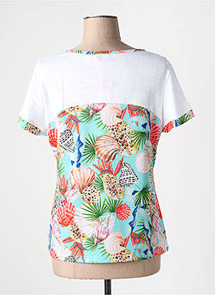 Tricou imprimeu fantezie mâneci scurte alb OLIVIER PHILIPS femeie