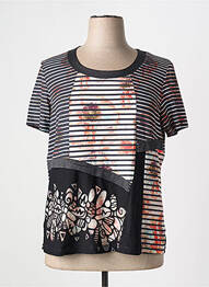 Tricou croială dreaptă mâneci scurte negru BAGORAZ femme