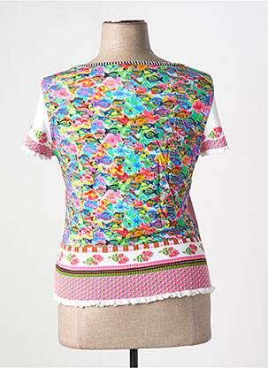 Tricou imprimeu fantezie mâneci scurte roz OLIVIER PHILIPS femeie