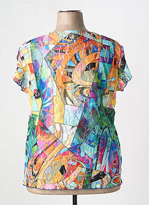 Tricou imprimeu fantezie mâneci scurte portocaliu GEVANA femeie