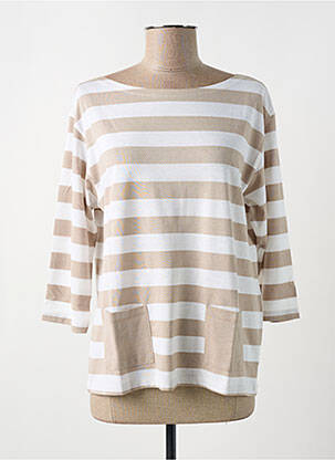 Tricou mâneci 3/4 mâneci 3/4 bej MONTAGUT femeie