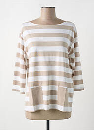 Tricou mâneci 3/4 mâneci 3/4 bej MONTAGUT femme