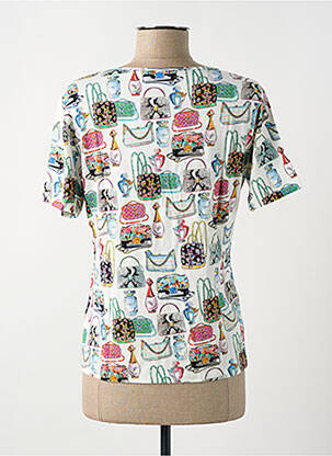 Tricou imprimeu fantezie mâneci scurte alb GRIFFON femeie