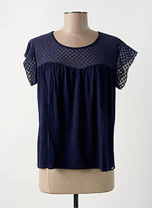 Tricou elasticitate mâneci scurte albastru MCM femeie