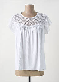 Tricou elasticitate mâneci scurte alb MCM femme