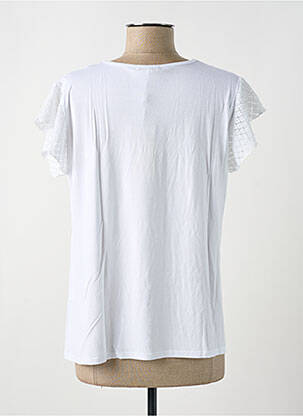 Tricou elasticitate mâneci scurte alb MCM femeie