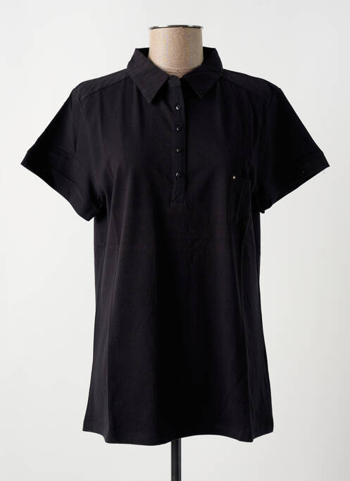 Polo negru FELINO femeie