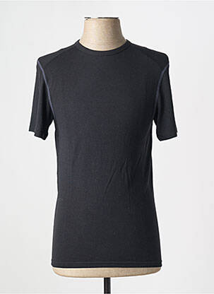 Tricou croială cambrată mâneci scurte negru ATHENA bărbat