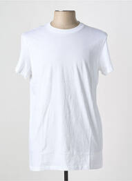 Tricou croială dreaptă mâneci scurte alb HOM homme