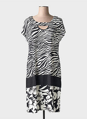 Rochie midi mâneci scurte mâneci scurte negru BARANDI femeie