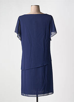 Rochie midi croială fluidă mâneci scurte albastru TINTA STYLE femeie