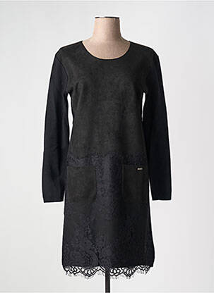 Rochie midi mâneci lungi mâneci lungi negru FELINO femeie