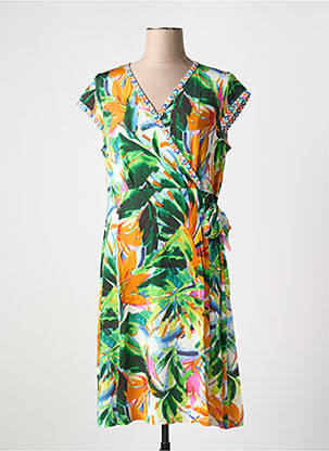 Rochie scurtă mâneci scurte mâneci scurte verde OLIVIER PHILIPS femeie