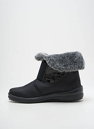 Botine/ghete umplută toc plat până la 3 cm negru SAMITEX femeie