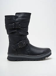 Cizme țesătură satinată toc de 4 la 6 cm negru JANA femme