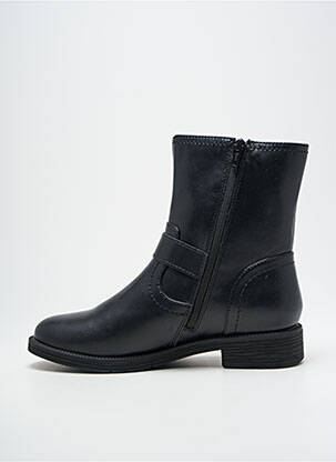 Botine/ghete material neted toc plat până la 3 cm negru JANA femeie