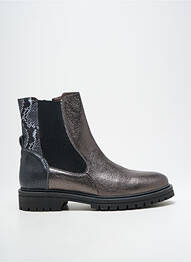 Botine/ghete material neted toc plat până la 3 cm argintiu MKD femme
