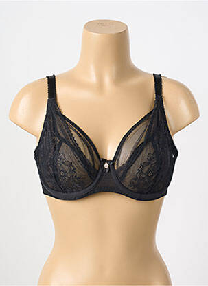 Sutien broderie sutien cupe întregi cu decolteu înalt negru FREYA femeie