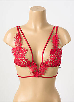 Sutien fără armatură bralete roșu PRELUDE femeie