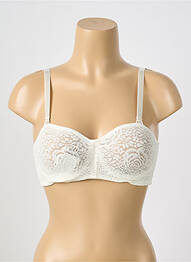 Sutien broderie top bentiță alb WACOAL femme