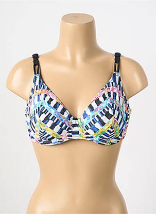 Sutien de costum de baie elasticitate sutien cupe întregi cu decolteu înalt albastru FREYA femeie