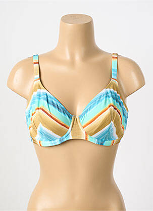 Sutien de costum de baie elasticitate sutien cupe întregi cu decolteu înalt albastru FREYA femeie