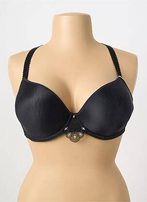 Sutien efect material satinat top sutien modelat negru FREYA femeie