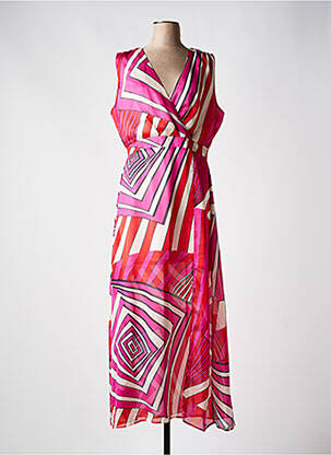 Rochie lungă roz MORGAN femeie