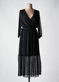 Rochie lungă mâneci lungi mâneci lungi negru EMMA ELLA femeie