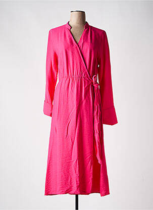 Rochie lungă mâneci lungi mâneci lungi roz B.YOUNG femeie