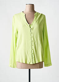 Cămașă țesătură crep mâneci lungi verde B.YOUNG femeie