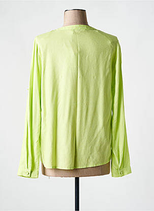 Cămașă țesătură crep mâneci lungi verde B.YOUNG femeie