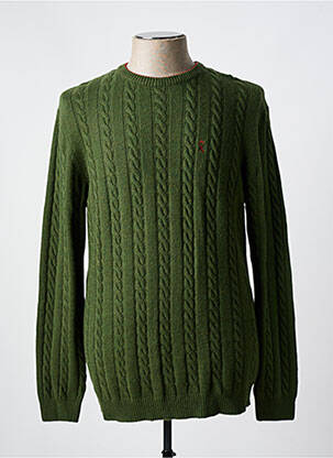 Pulover tricot împletit mâneci lungi verde VICOMTE ARTHUR bărbat