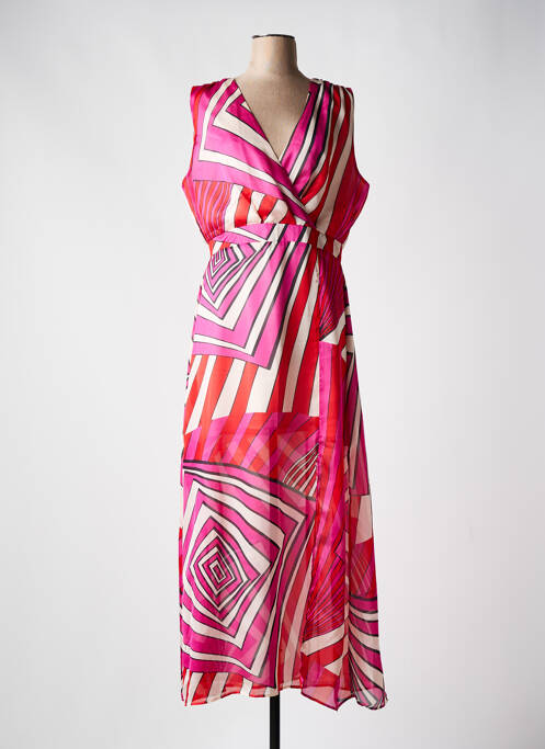 Rochie lungă roz MORGAN femeie