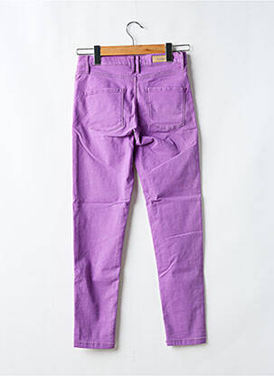Pantalon slim țesătură poplin mărime normală violet DENIM STUDIO femeie