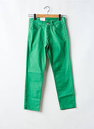 Pantalon slim țesătură poplin mărime normală verde PARA MI femme