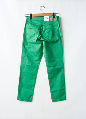 Pantalon slim țesătură poplin mărime normală verde PARA MI femeie
