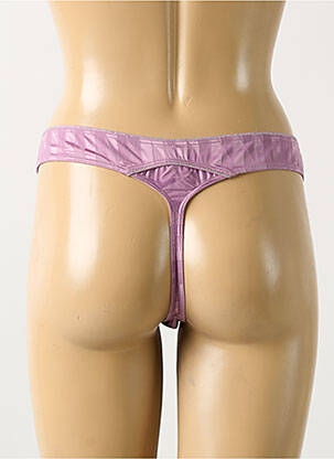 Tanga efect material satinat violet MARLIES DEKKERS femeie