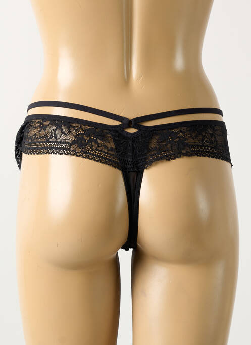 Tanga elasticitate negru ELOMI femme